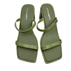 Jeffrey Campbell Maise Strappy Mules, Size 7 (37), White with Clear Block Heel